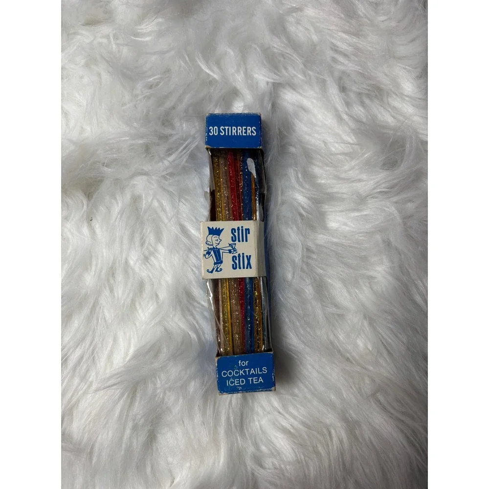 Soodhalter Stir Stix Cocktail Stirrers OS Multi Vintage Barware Glitter
